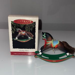 Vintage Hallmark Collector's Series Rocking Horse Ornament 1994